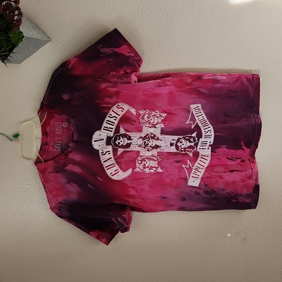 GUNS N' ROSES Appetite for Destruction Red Black TIE DYE T-Shirt - Picture 1 of 5
